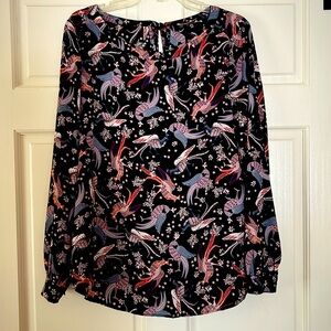 Medium loft outlet blouse with birds